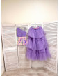 Lavender lilac pageant fun fashion outfit with sequins romper and tulle overskirt/ Girls pageant Runway outfit/ Custom pageant outfit