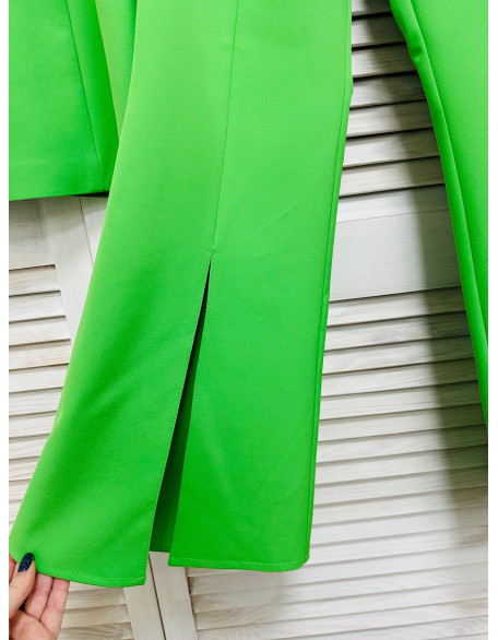 Lime green and grass green girls suit with jacket and pants/ Girls pageant wear/ Interview suit/ Custom pageant outfit